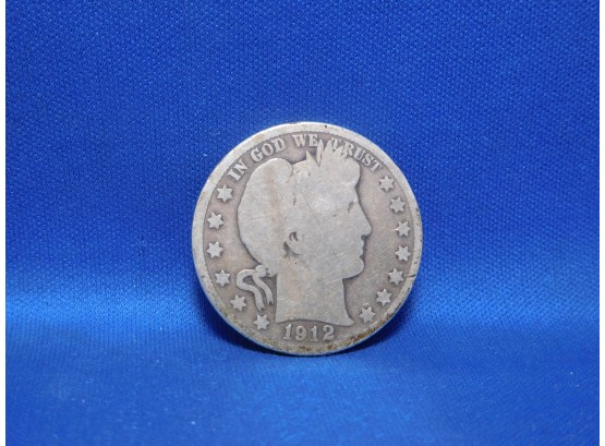 1912 S San Francisco Barber Silver Half Dollar