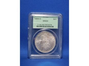1884 O New Orleans US Silver Morgan Dollar MS64 PCGS