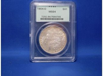 1904 O New Orleans US Silver Morgan Dollar MS64 By PCGS