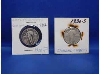 1930 & 1930 San Francisco Standing Liberty Silver Quarters