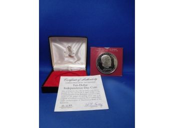1974 Common Wealth Of The Bahamas Sterling Silver Proof Ten Dollar Coin