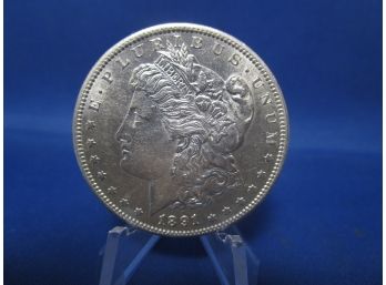 1891 S San Fransico Morgan Silver Dollar AU