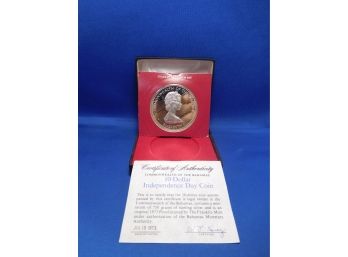 1973 Bahamas 10 Dollar Sterling Silver Proof Coin