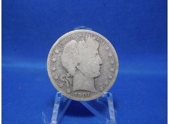 1906 S San Francisco Barber Silver Half Dollar