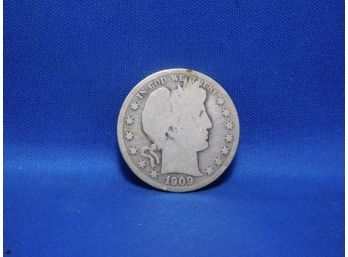 1909 S San Francisco Barber Silver Half Dollar