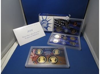 2008 United States Proof Set With Presidential Dollar 14 Coin Set