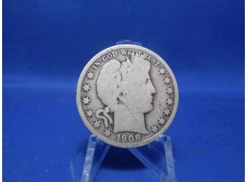 1908 O New Orleans Barber Silver Half Dollar