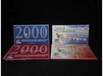 2000 & 2001 United States P & D Uncirculated Mint Set