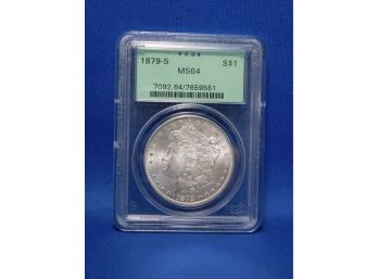 1879 S San Francisco US Silver Morgan Dollar MS64 By PCGS
