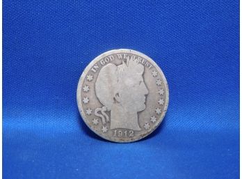 1912 S San Francisco Barber Silver Half Dollar