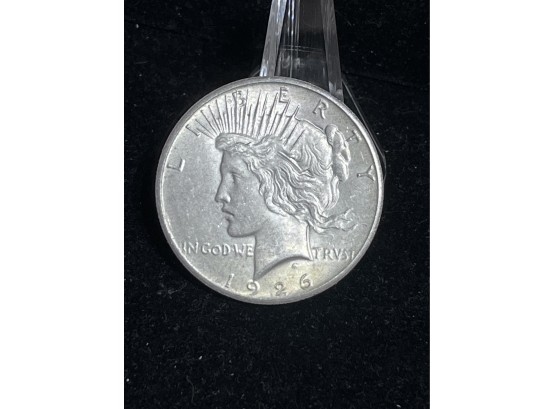 1926 Peace Silver Dollar - Almost Uncirculated