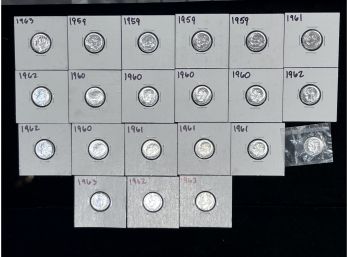 Lot Of 21 Uncirculated Silver Roosevelt Dimes - $2.10 Face Value