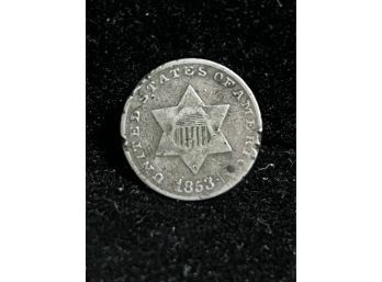 1853 3 Cent Silver Trime