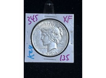 1934 S San Francisco Peace Silver Dollar - Key Date