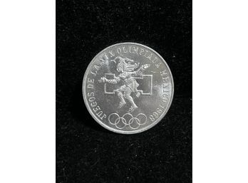 1968 25 Pesos Silver Mexican Olympic Coin- Uncirculated