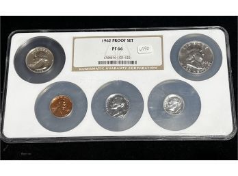 1962 US Silver 5 Coin Proof Set - PF66 NGC
