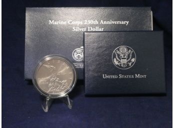 2005 Marine Corps 230th Anniversary Uncirculated Silver Dollar Commemorative Coin