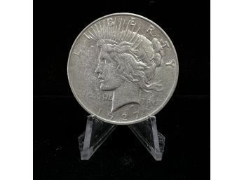 1927 D Denver Peace Silver Dollar