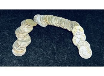 $10 Face Roll Of 40 Washington 90 Silver Quarters - Mixed Dates - Uncirculated