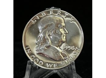 1958 Proof Franklin Silver Half Dollar
