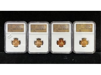 Lot Of 4 2009 Lincoln Commemorative Cents NGC PF69 Ultra Cameo