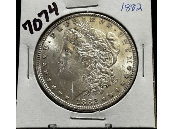 1882 Morgan Silver Dollar - Almost Uncirculated