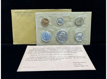 1962 US Silver 5 Coin Proof Set - Original Envelope & COA