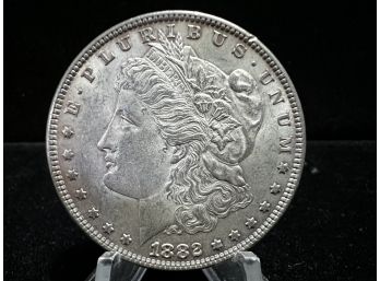 1882 Morgan Silver Dollar Almost Uncirculated