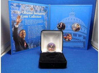 2009 US Colorized Obama Inaugural Coin Collection Half Dollar & Presidential Dollar