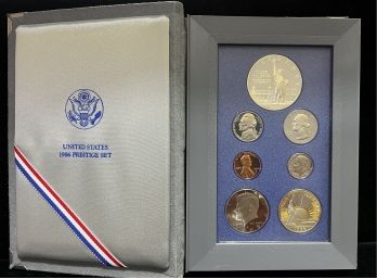 1986 Prestige Proof Set With The Statue Of Liberty Commemorative Proof Silver Dollar