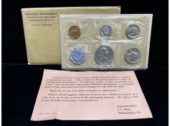 1961 US Silver 5 Coin Proof Set - Original Envelope & COA