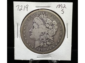 1892 San Francisco Morgan Silver Dollar