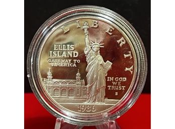 1986 US Silver ''statue Of  Liberty'' Proof Dollar