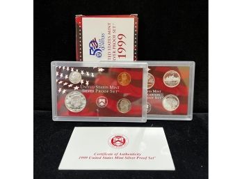 1999 United States Mint Silver Proof Set 9 Coins