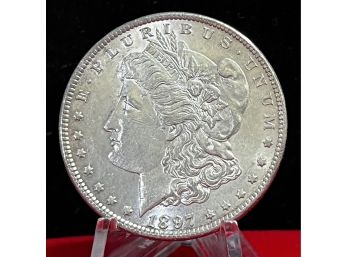 1897 Morgan Silver Dollar - Almost Uncirculated