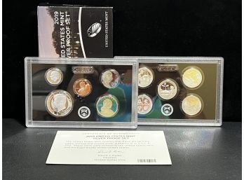 2019 United States Mint Silver Quarter Proof Set 10 Coins - Complete