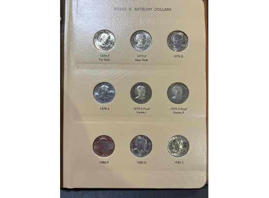 Complete Susan B Anthony Dollar Book 18 Coins