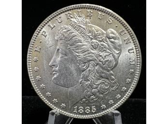 1885  Morgan Silver Dollar  - Almost Uncirculated