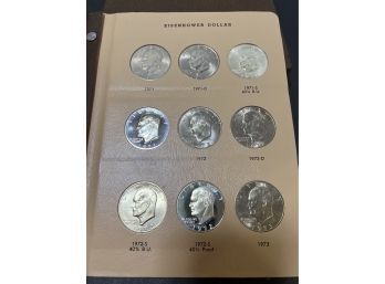 Complete Eisenhower Dollar Book 32 Coins