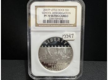 2007 Little Rock Proof Commemorative Silver Dollar NGC PF70 Ultra Cameo