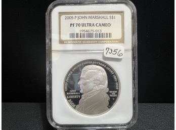 2005 John Marshall Commemorative Silver Dollar NGC PF70 Ultra Cameo