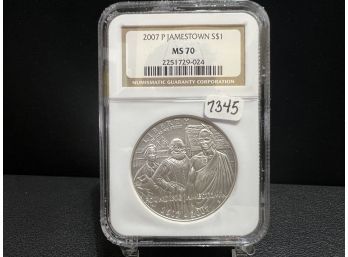 2007 P Jamestown Commemorative Silver Dollar NGC MS70