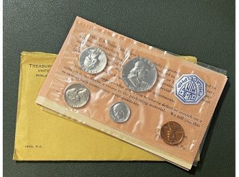 1963 US Mint Silver 5 Coin Proof Set - Original Envelope & COA