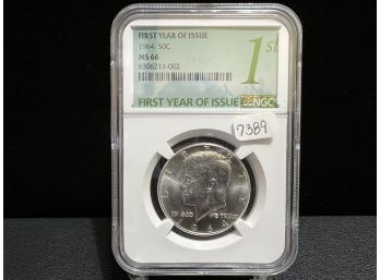 1964 Kennedy Silver Half Dollar NGC MS66