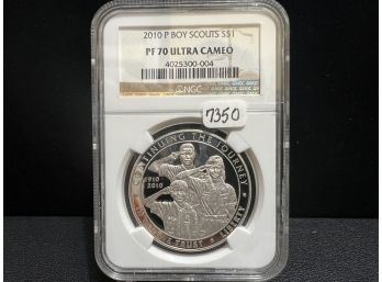 2010 Boy Scouts Proof Commemorative Silver Dollar NGC PF70 Ultra Cameo