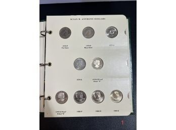 Susan B Anthony Dollar Book - 1979 To 1999 - 30 Coins - Near Date & 1981 S Clear Date