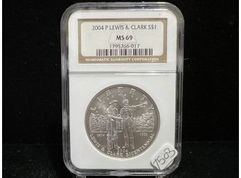 2004 US Mint Lewis And Clark Bicentennial Proof Silver Dollar PF69 Ultra Cameo