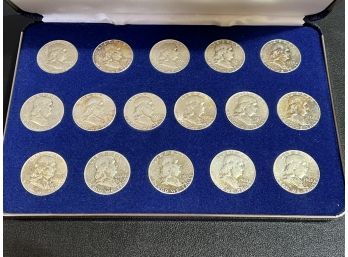 Complete Franklin Silver Half Dollar Year Set - 16 Coins $8 Face 90
