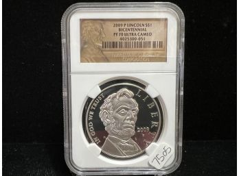 2009 Lincoln Proof Commemorative Silver Dollar NGC PF70 Ultra Cameo