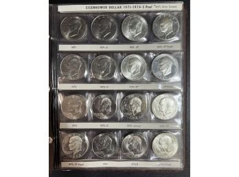 Eisenhower Dollar Set    1971 - 1978 32 Coins - 10 Coins 40 Percent Silver